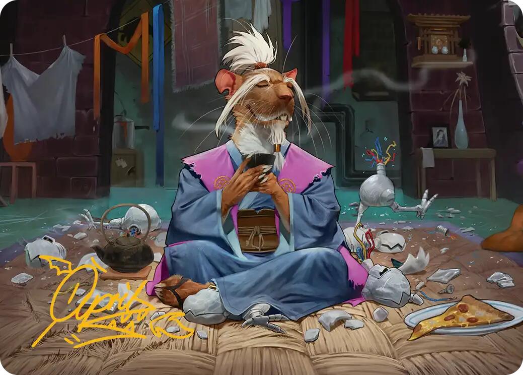 Splinter, Hamato Yoshi Art Card (Gold-Stamped Signature) [Teenage Mutant Ninja Turtles Art Series] | Total Play