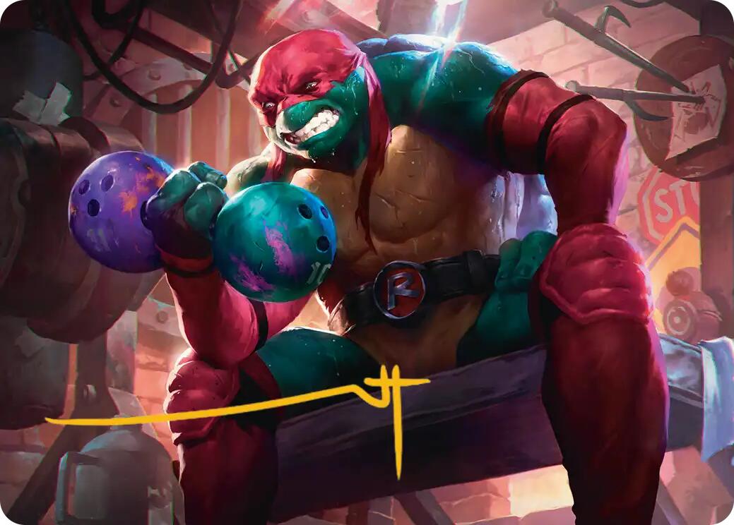 Raphael, Tough Turtle Art Card (Gold-Stamped Signature) [Teenage Mutant Ninja Turtles Art Series] | Total Play