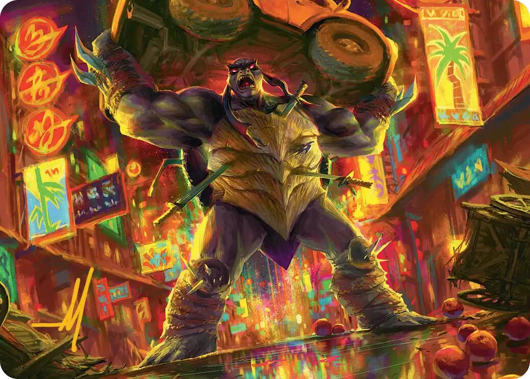 Slash, Reptile Rampager Art Card (Gold-Stamped Signature) [Teenage Mutant Ninja Turtles Art Series] | Total Play