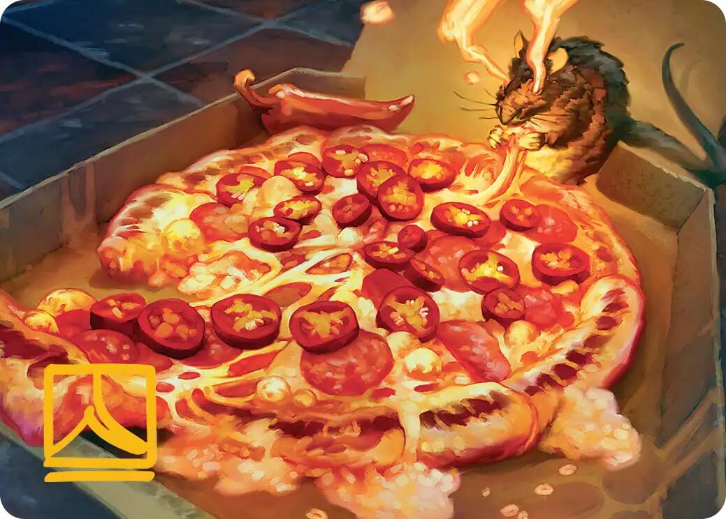 Spicy Oatmeal Pizza Art Card (Gold-Stamped Signature) [Teenage Mutant Ninja Turtles Art Series] | Total Play