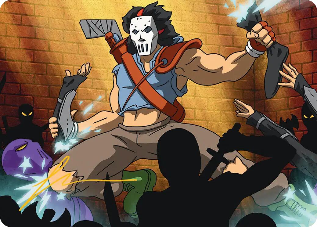 Casey Jones, Vigilante Art Card (Gold-Stamped Signature) [Teenage Mutant Ninja Turtles Art Series] | Total Play