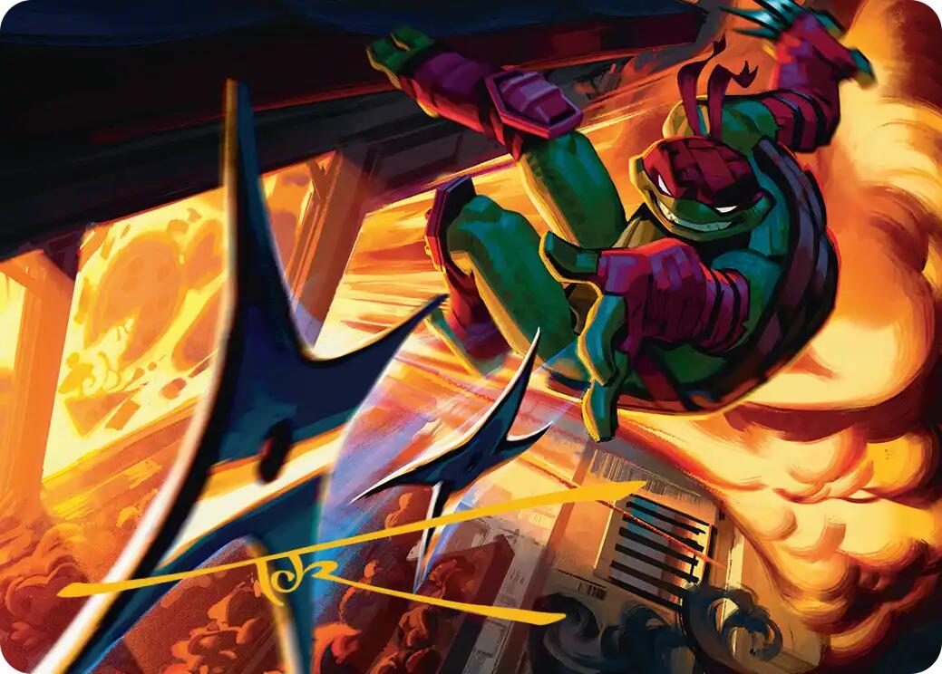 Storm of Steel Art Card (Gold-Stamped Signature) [Teenage Mutant Ninja Turtles Art Series] | Total Play