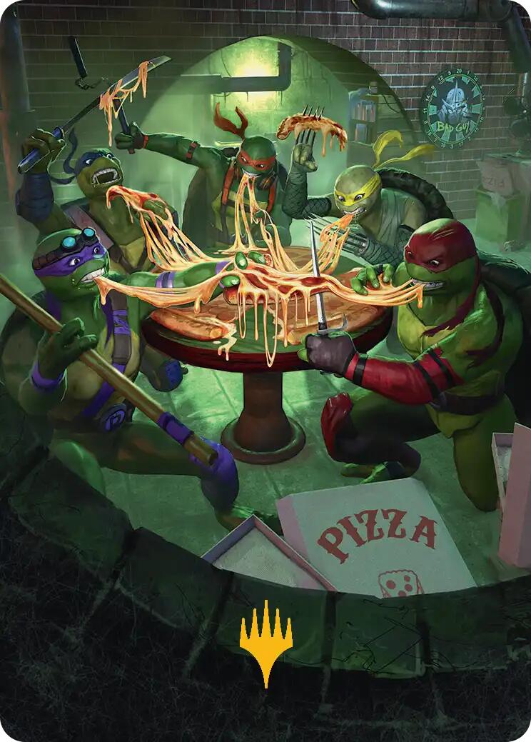 Food Chain Art Card (Gold-Stamped) [Teenage Mutant Ninja Turtles Art Series] | Total Play