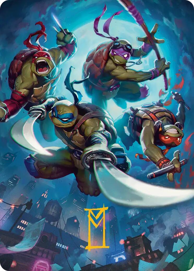 Heroes in a Half Shell Art Card (Gold-Stamped Signature) [Teenage Mutant Ninja Turtles Art Series] | Total Play