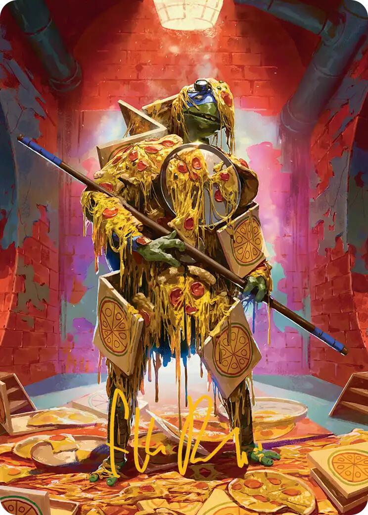 Commander's Plate Art Card (Gold-Stamped Signature) [Teenage Mutant Ninja Turtles Art Series] | Total Play
