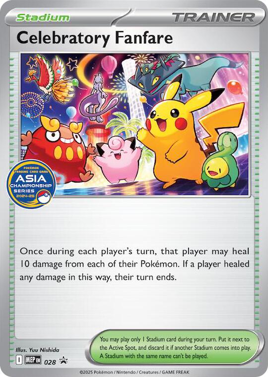 Celebratory Fanfare (028) (Asia Championship Series 24-25) [Mega Evolution Promo] | Total Play