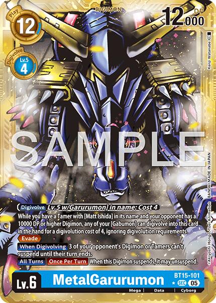 MetalGarurumon [BT15-101] (Gold Border) [Advanced Booster Digimon Generation] | Total Play