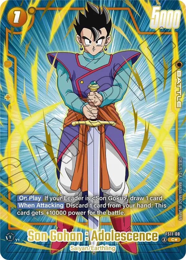 Son Gohan : Adolescence (FS11-08) (Gold) [Starter Deck EX: The Phase of Evolution] | Total Play