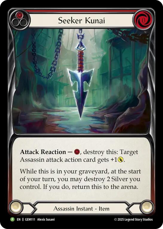 Seeker Kunai (Red) [GEM111] (GEM Pack 4)  Cold Foil | Total Play