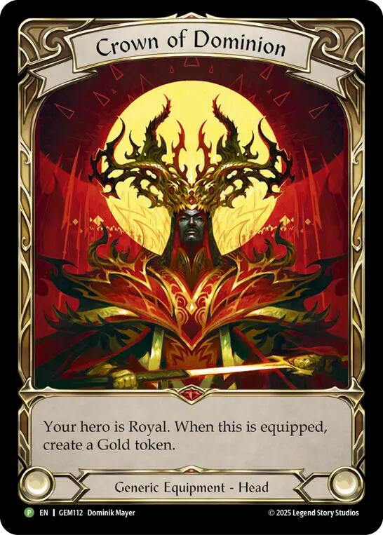Crown of Dominion (Golden) [GEM112] (GEM Pack 4)  Rainbow Foil | Total Play