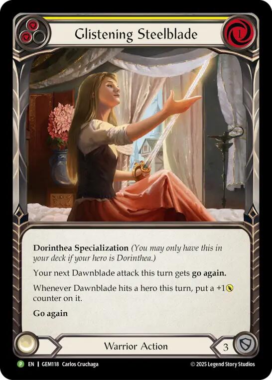 Glistening Steelblade [GEM118] (GEM Pack 4)  Rainbow Foil | Total Play