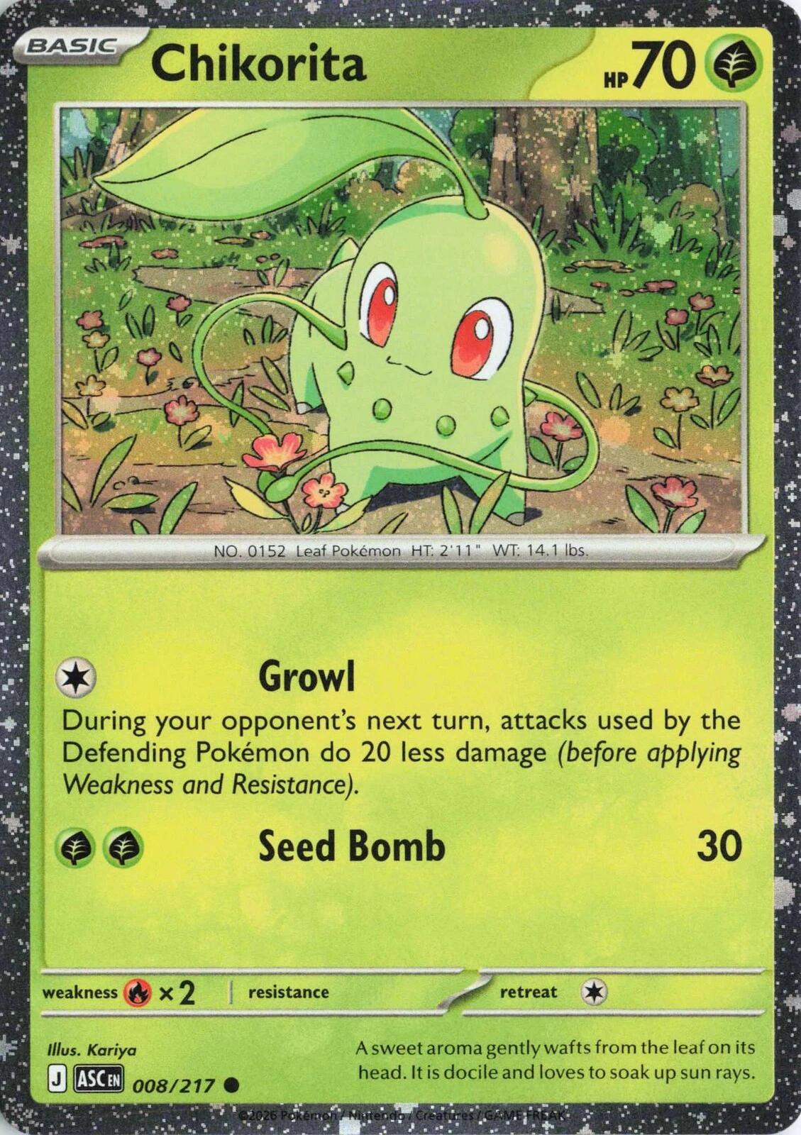 Chikorita (008/217) (Cosmos Holo) [Miscellaneous Cards] | Total Play