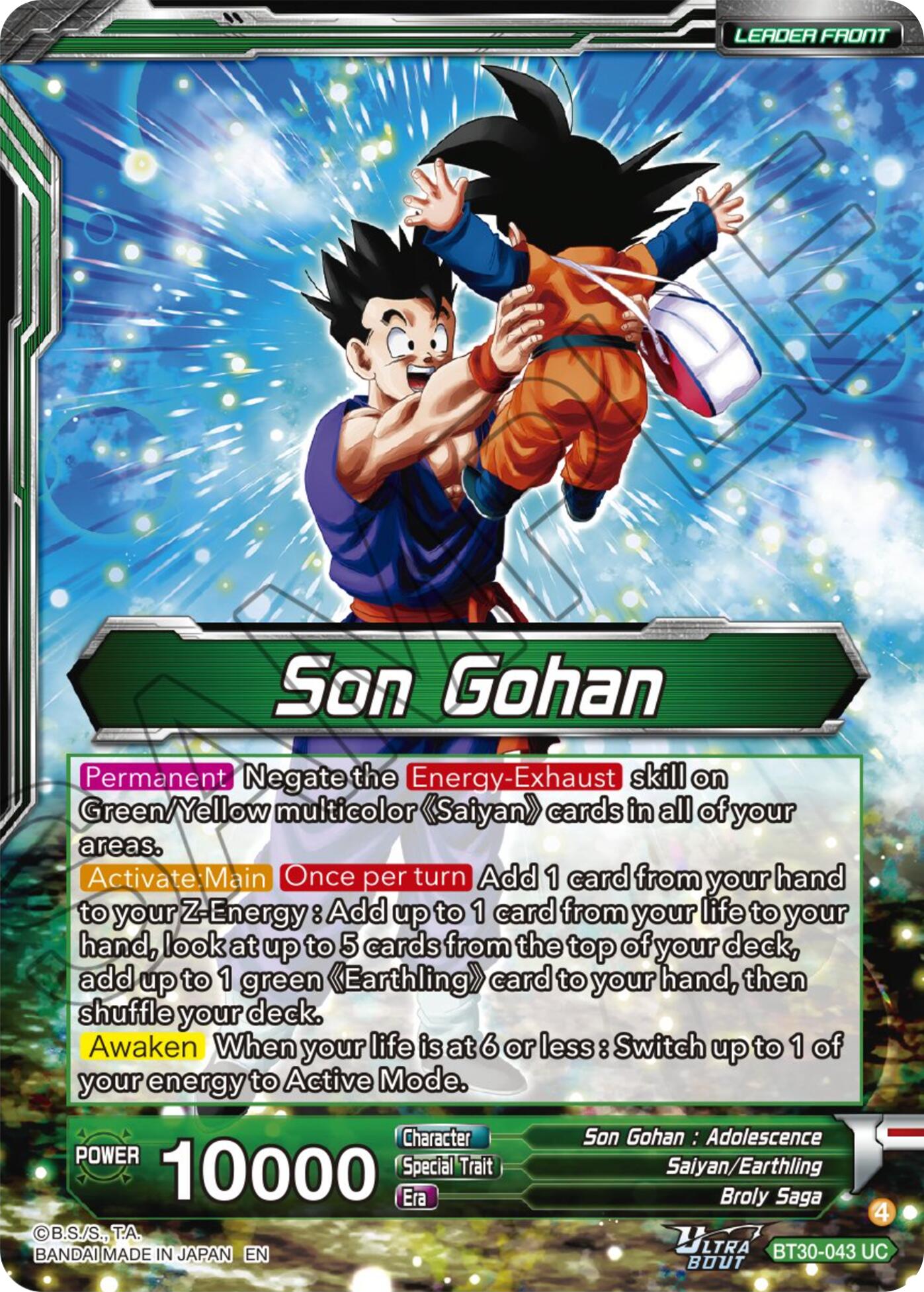 Son Gohan // SS Son Gohan, Reliable Growth (BT30-043) [Three Glorious Fighters] | Total Play