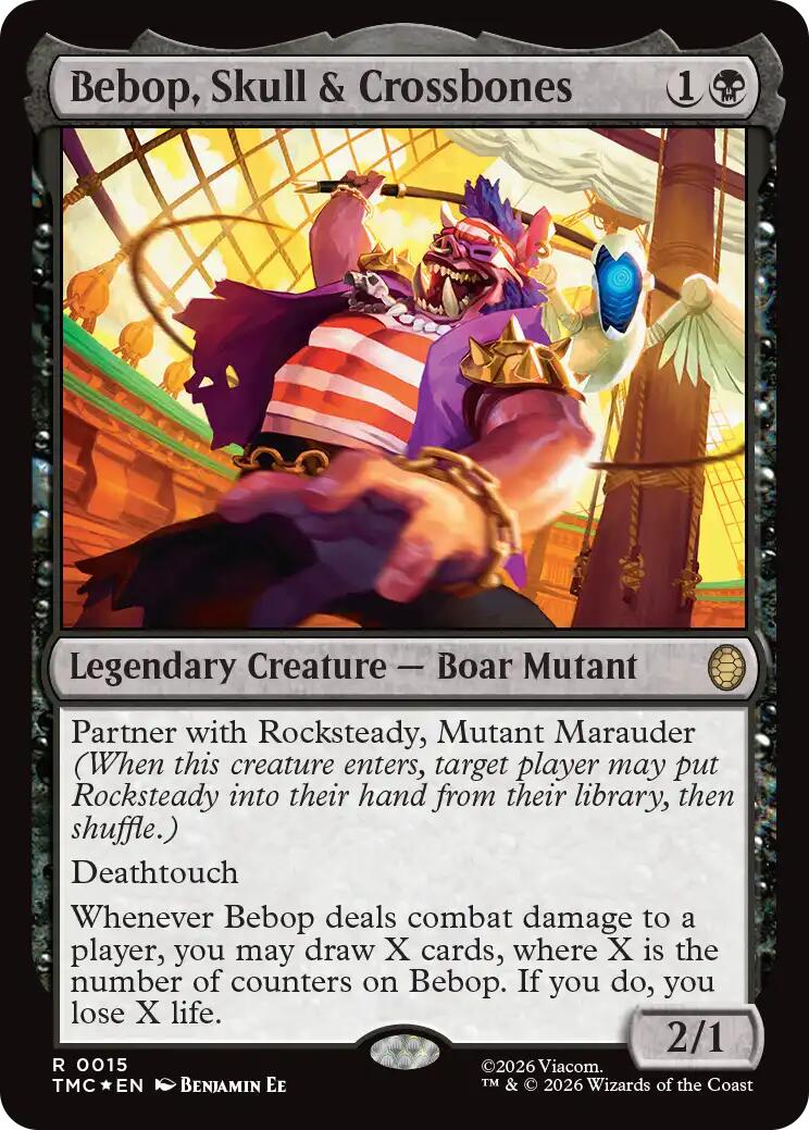 Bebop, Skull & Crossbones (Surge Foil) [Teenage Mutant Ninja Turtles Commander] | Total Play