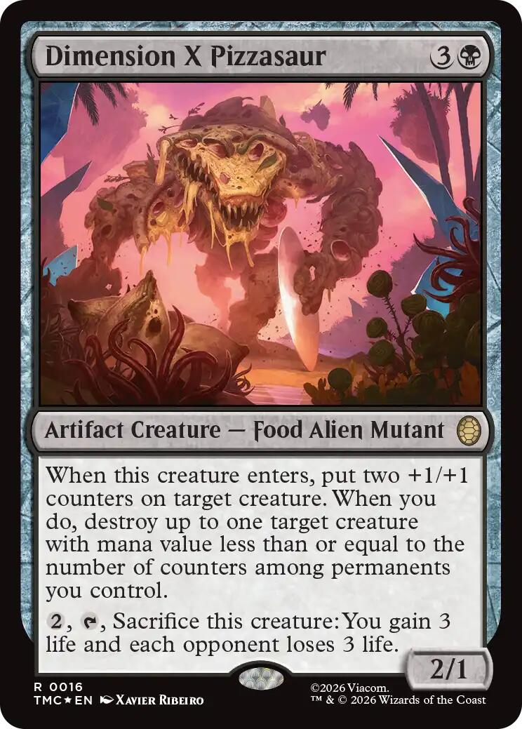 Dimension X Pizzasaur (Surge Foil) [Teenage Mutant Ninja Turtles Commander] | Total Play