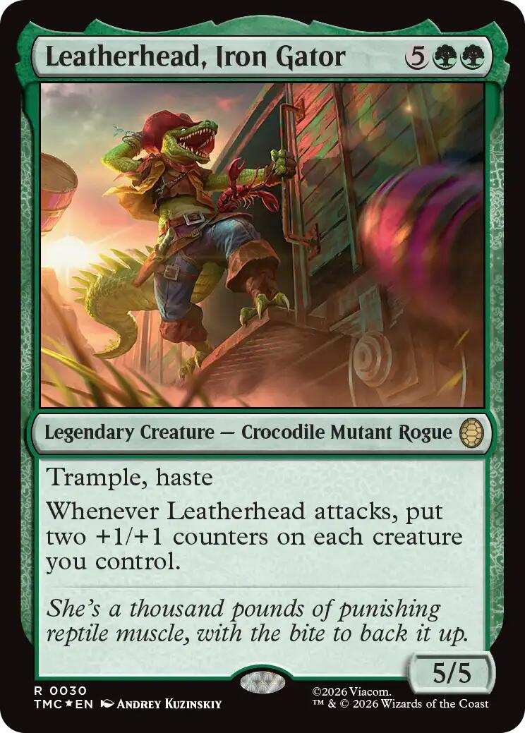 Leatherhead, Iron Gator (Surge Foil) [Teenage Mutant Ninja Turtles Commander] | Total Play