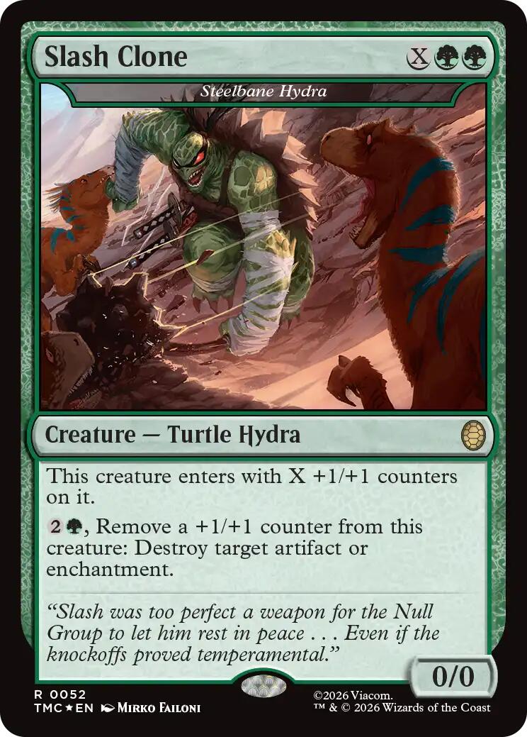 Slash Clone - Steelbane Hydra (Surge Foil) [Teenage Mutant Ninja Turtles Commander] | Total Play