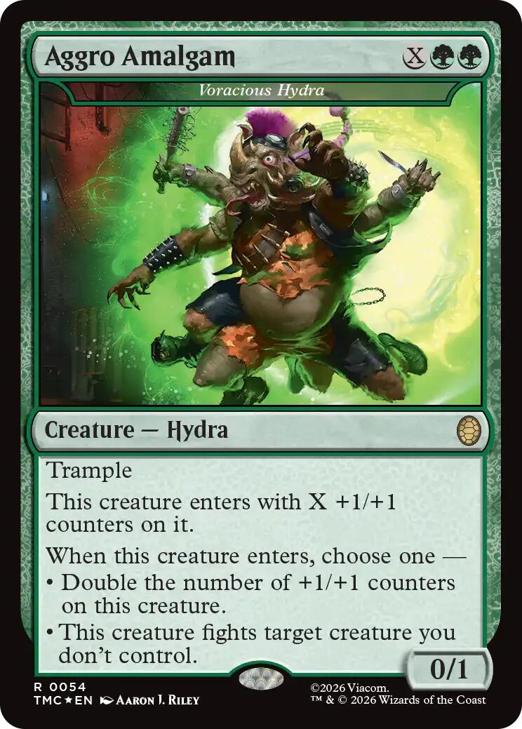 Aggro Amalgam - Voracious Hydra (Surge Foil) [Teenage Mutant Ninja Turtles Commander] | Total Play