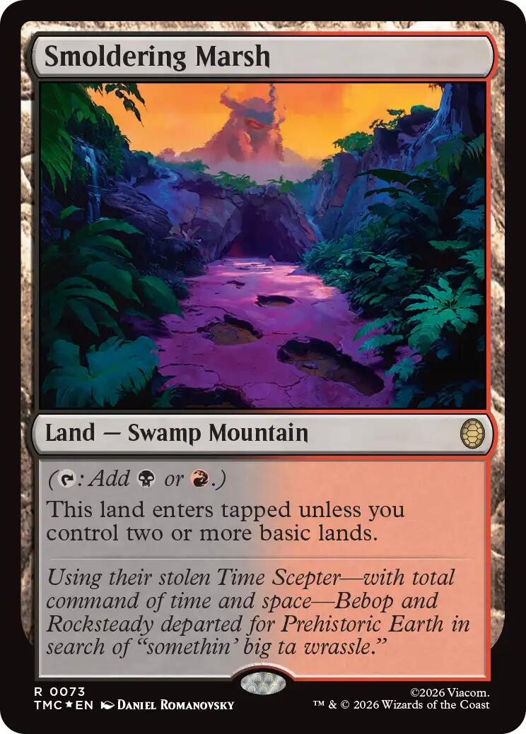 Smoldering Marsh (Surge Foil) [Teenage Mutant Ninja Turtles Commander] | Total Play