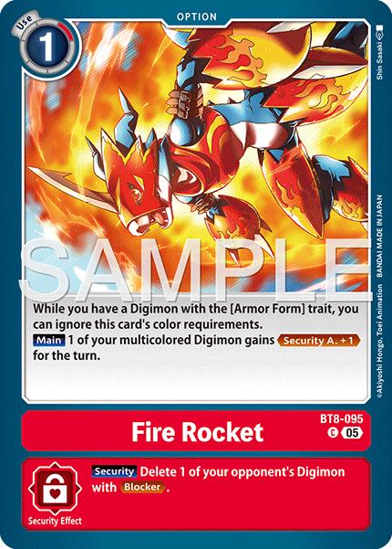 Fire Rocket [BT8-095] (Foil Reprint) [Advanced Booster Digimon Generation] | Total Play