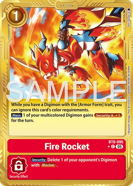 Fire Rocket [BT8-095] (Gold Border) [Advanced Booster Digimon Generation] | Total Play