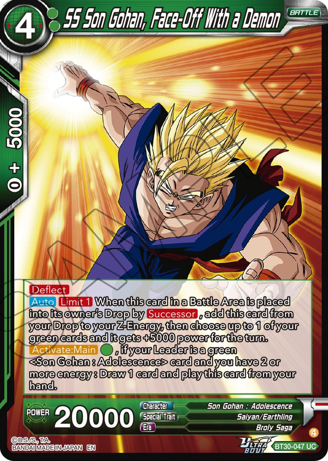 SS Son Gohan, Face-Off With a Demon (BT30-047) [Three Glorious Fighters] | Total Play