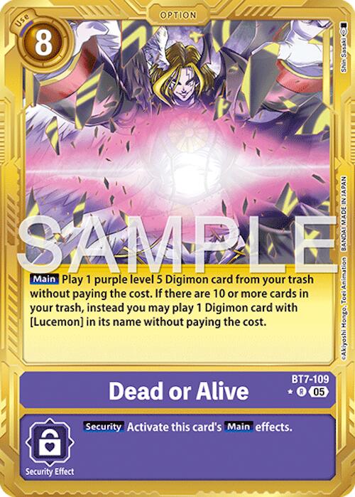 Dead or Alive [BT7-109] (Gold Border) [Advanced Booster Digimon Generation] | Total Play