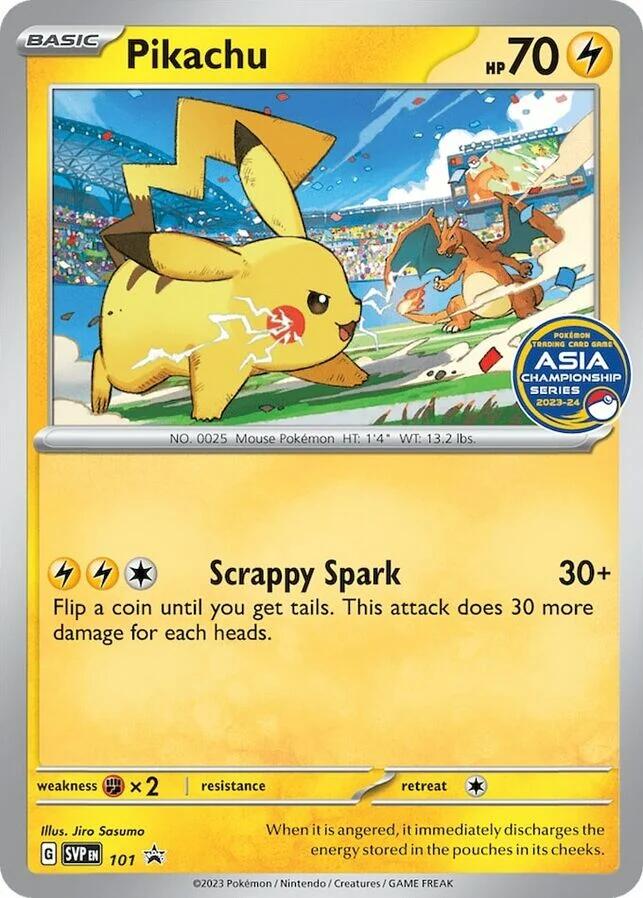 Pikachu (101) (Asia Championship Series 23-24) [Scarlet & Violet: Black Star Promos] | Total Play