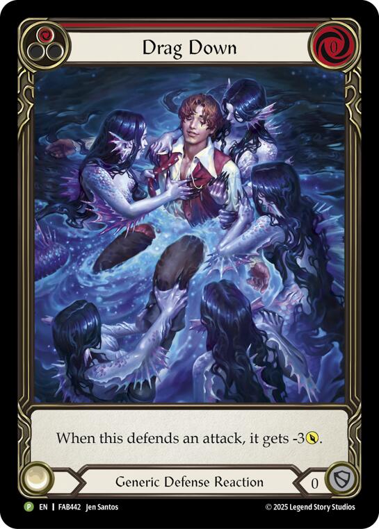 Drag Down (Red) [PEN331] (Promo)  Rainbow Foil | Total Play