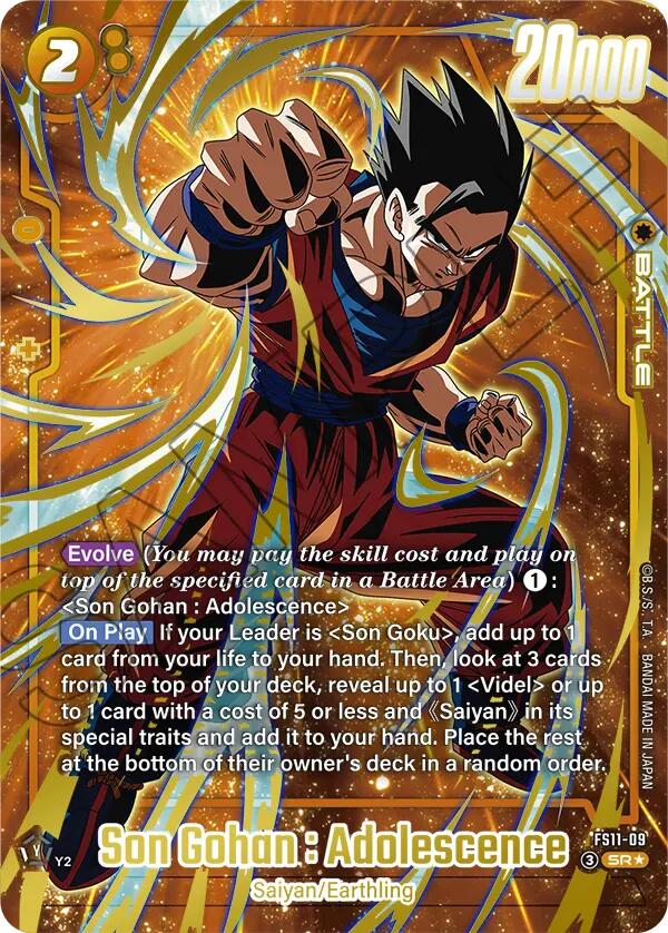 Son Gohan : Adolescence (FS11-09) (Gold) [Starter Deck EX: The Phase of Evolution] | Total Play