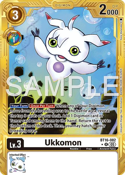 Ukkomon [BT16-082] (Gold Border) [Advanced Booster Digimon Generation] | Total Play