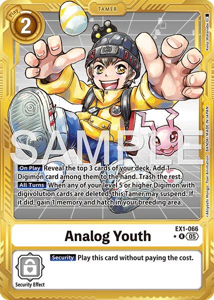 Analog Youth [EX1-066] (Gold Border) [Advanced Booster Digimon Generation] | Total Play