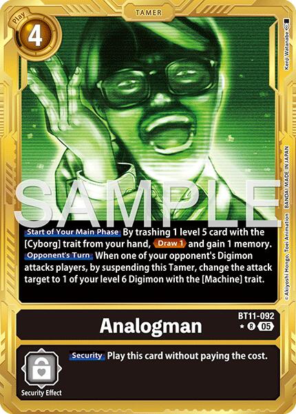 Analogman [BT11-092] (Gold Border) [Advanced Booster Digimon Generation] | Total Play