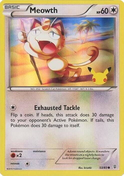 Meowth (053/083) - 53/83 (20th Anniversary) [Miscellaneous Cards] | Total Play