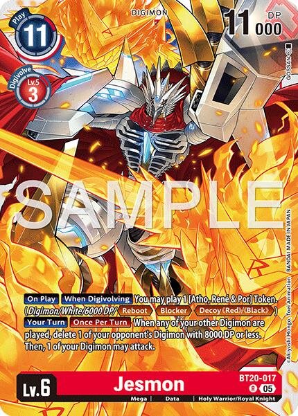 Jesmon [BT20-017] (Reprint) [Advanced Booster Digimon Generation] | Total Play