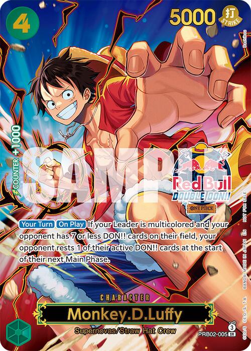 Monkey.D.Luffy (Red Bull Double Don!!) (Winner) (Textured) [One Piece Promotion Cards] | Total Play