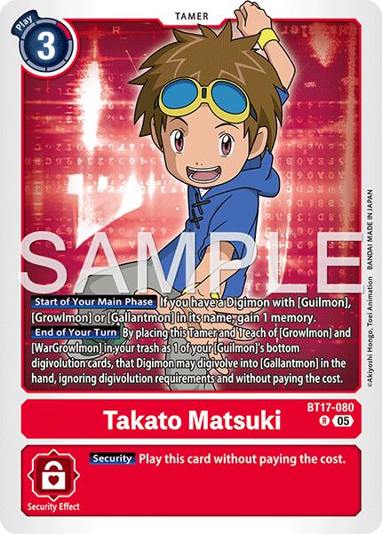 Takato Matsuki [BT17-080] (Reprint) [Advanced Booster Digimon Generation] | Total Play