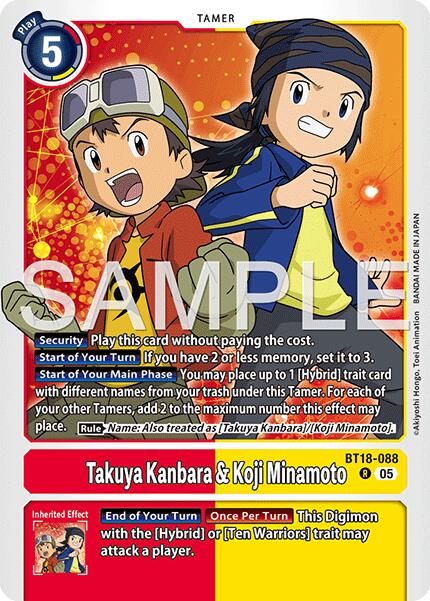 Takuya Kanbara & Koji Minamoto [BT18-088] (Reprint) [Advanced Booster Digimon Generation] | Total Play