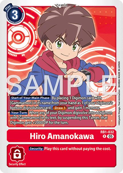 Hiro Amanokawa [RB1-032] (Reprint) [Advanced Booster Digimon Generation] | Total Play