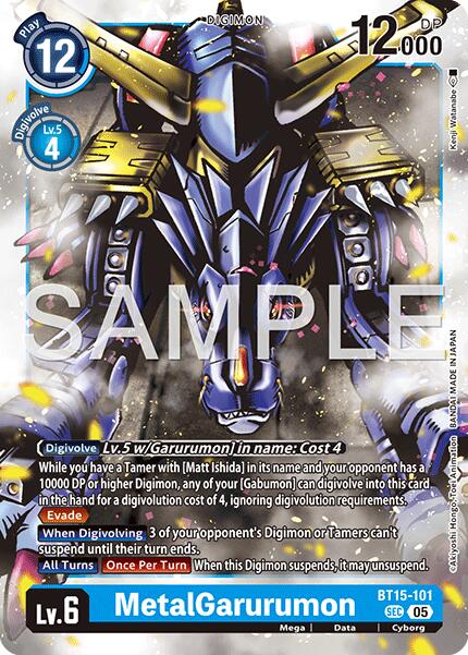 MetalGarurumon [BT15-101] (Reprint) [Advanced Booster Digimon Generation] | Total Play