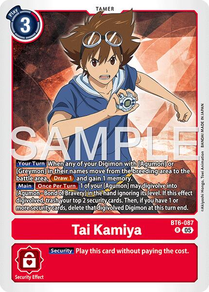 Tai Kamiya [BT6-087] (Reprint) [Advanced Booster Digimon Generation] | Total Play