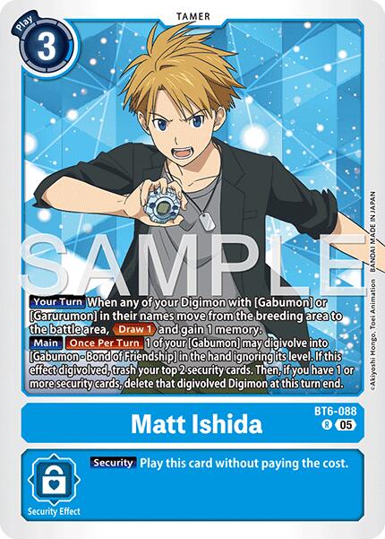 Matt Ishida [BT6-088] (Reprint) [Advanced Booster Digimon Generation] | Total Play
