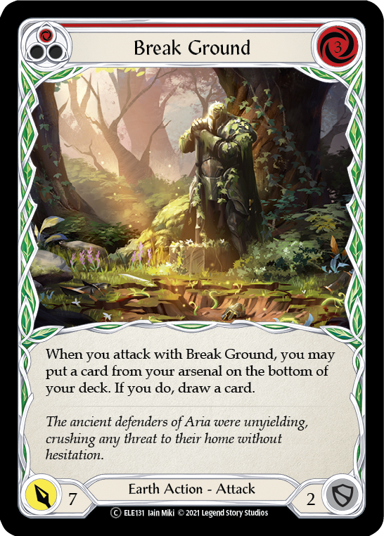 Break Ground (Red) [U-ELE131] (Tales of Aria Unlimited)  Unlimited Rainbow Foil | Total Play