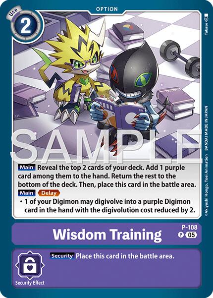 Wisdom Training [P-108] (Reprint) [Advanced Booster Digimon Generation] | Total Play