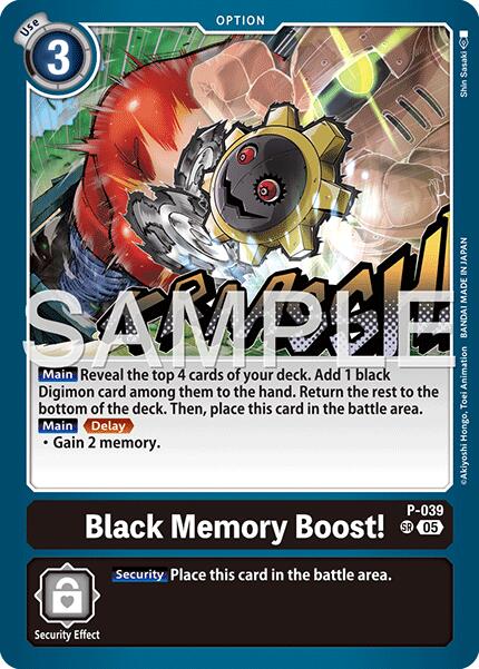 Black Memory Boost! [P-039] (Reprint) [Advanced Booster Digimon Generation] | Total Play