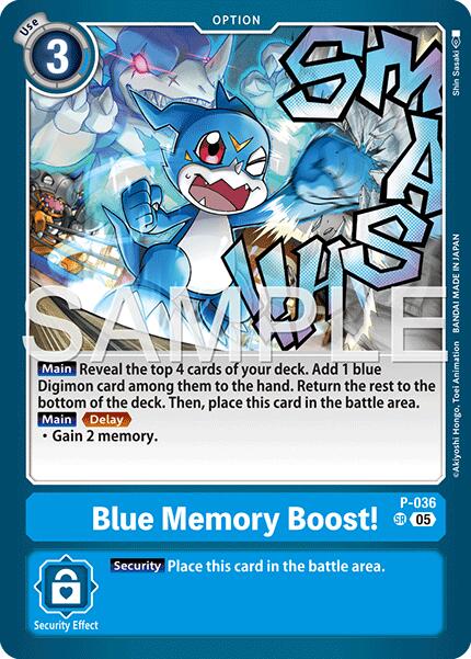 Blue Memory Boost! [P-036] (Reprint) [Advanced Booster Digimon Generation] | Total Play