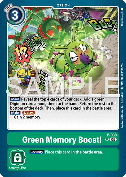 Green Memory Boost! [P-038] (Reprint) [Advanced Booster Digimon Generation] | Total Play