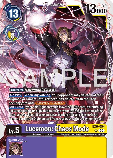 Lucemon: Chaos Mode [EX6-054] (Reprint) [Advanced Booster Digimon Generation] | Total Play