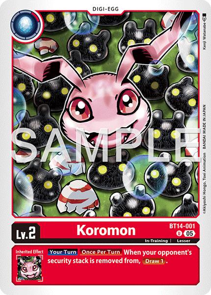 Koromon [BT14-001] - BT14-001 (Reprint) [Advanced Booster Digimon Generation] | Total Play