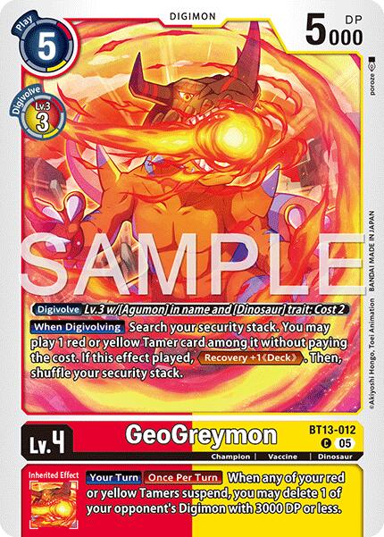 Geogreymon [BT13-012] - BT13-012 (Reprint) [Advanced Booster Digimon Generation] | Total Play